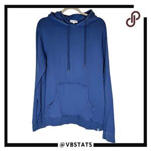 Peter Millar Men's Long Sleeve Pullover Hoodie Lava Wash‎ Navy Blue Size Medium